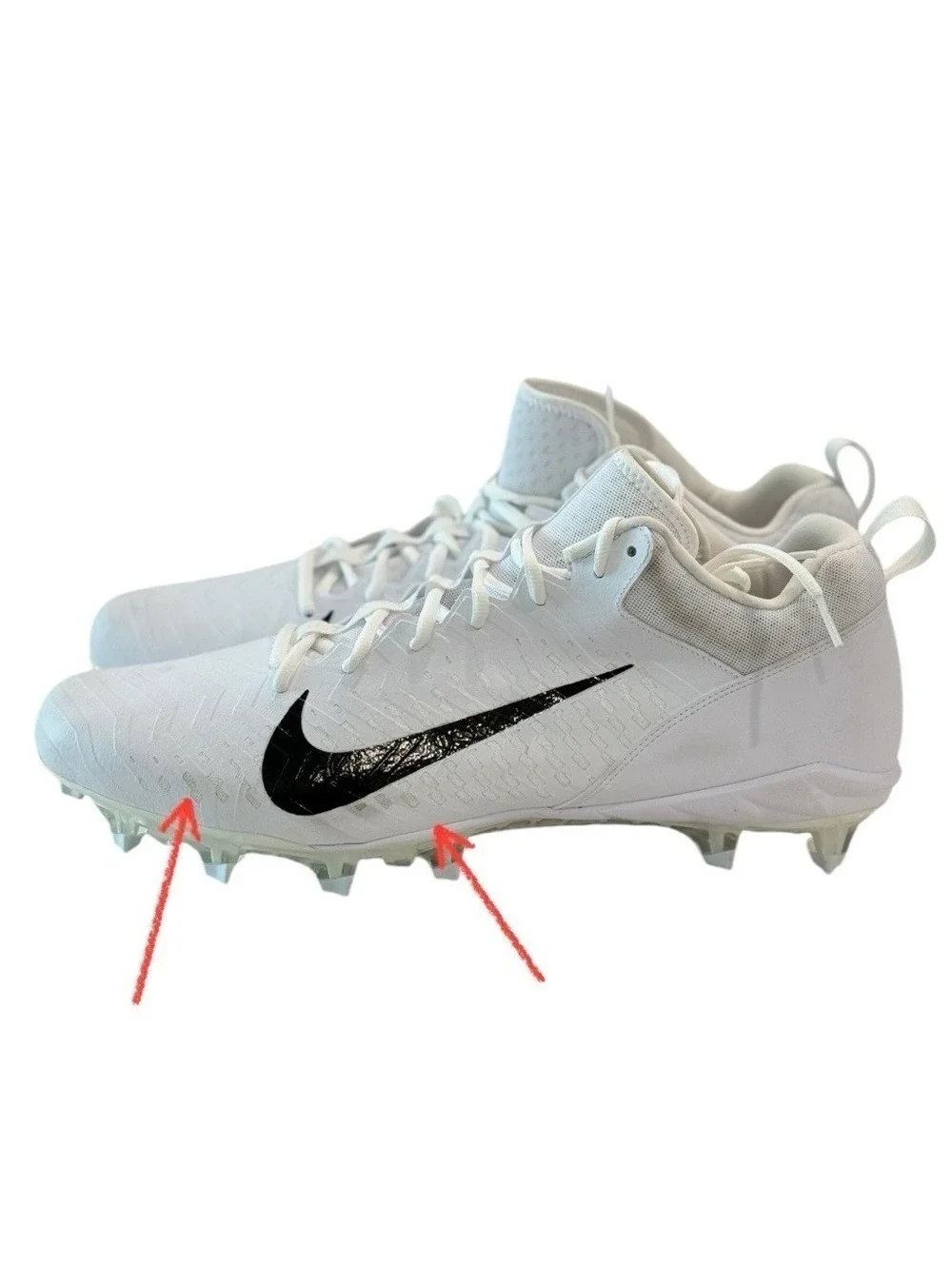 NIKE Alpha Men's  'White Black' Menace 2 Low Men's Football Cleats Size 16